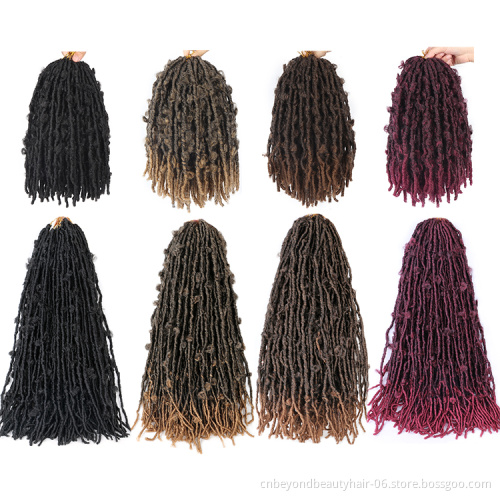 24Inch Butterfly Locs Crochet Hair Bob Distressed Locs Crochet Braids Soft Natural Pre Looped Short Distressed Nu Faux Locs